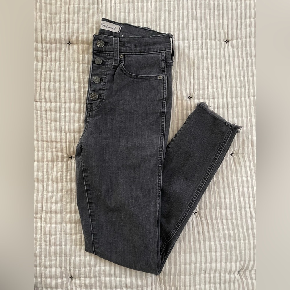 Madewell Button Fly Black Jeans